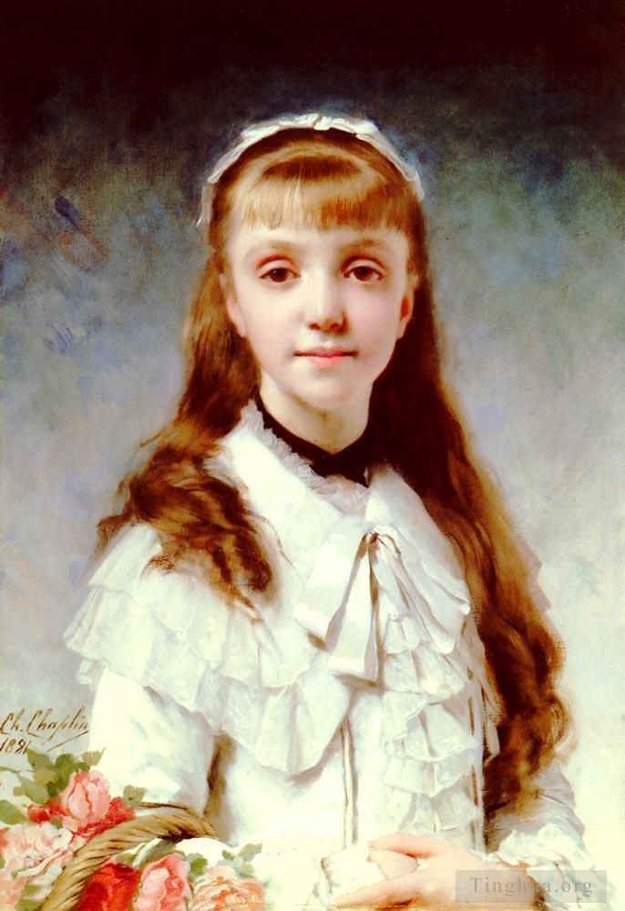 查尔斯·约书亚·卓别林 的油画作品 -  《甜蜜的纯真》